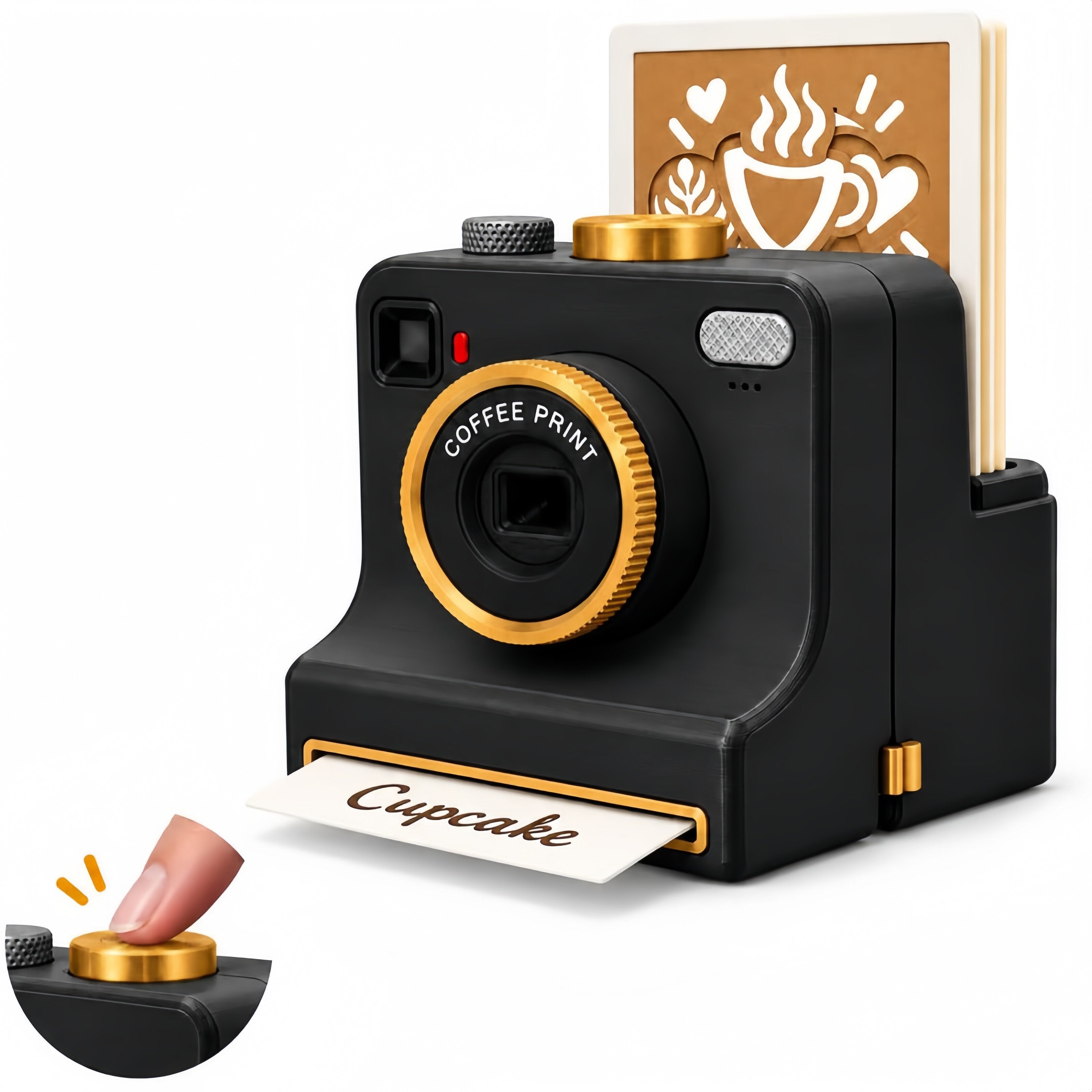 Coffee Shiba Latte Art Printer | DIY One-Click Stencil Machine + 5 Free Templates