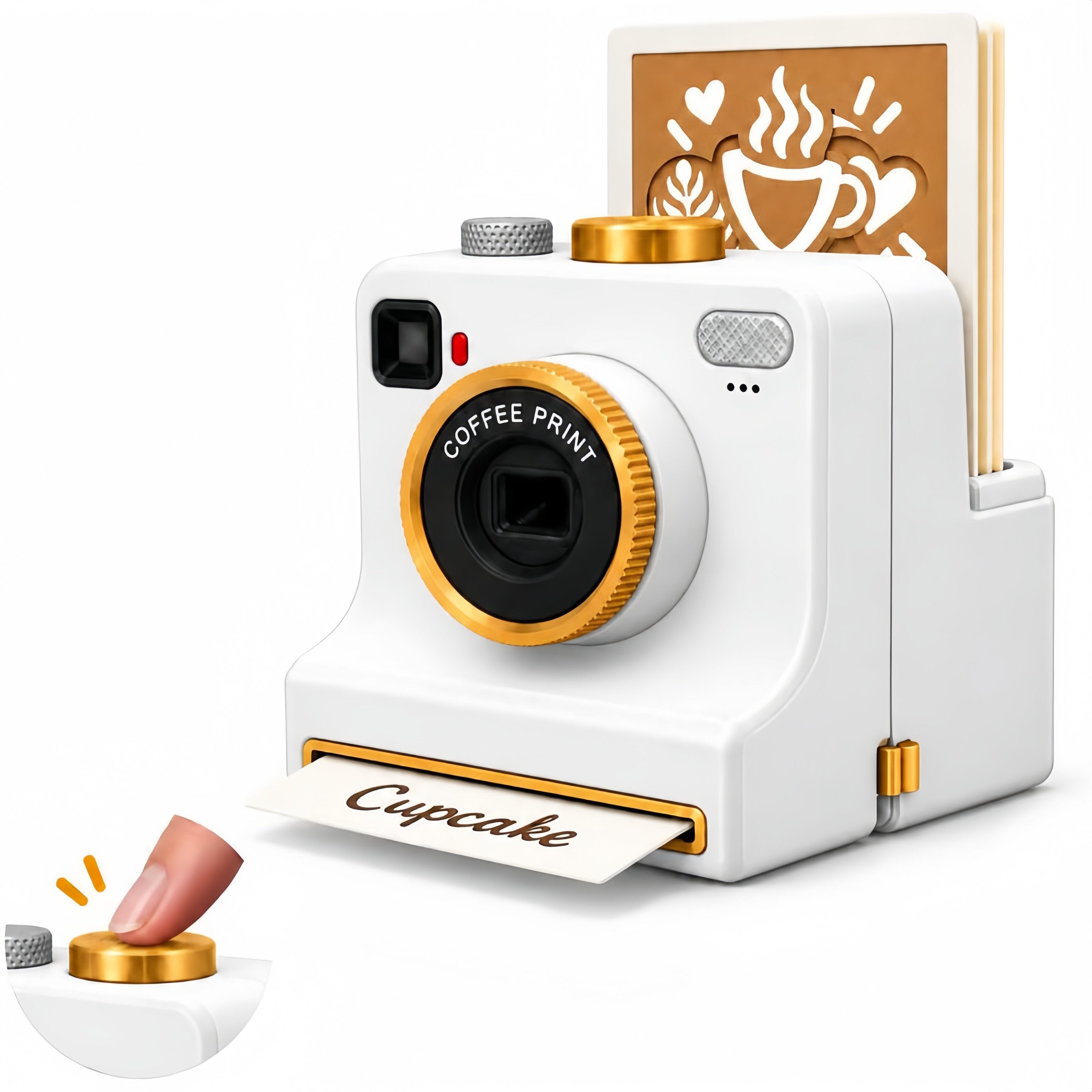 Coffee Shiba Latte Art Printer | DIY One-Click Stencil Machine + 5 Free Templates